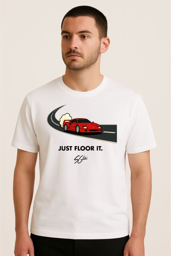 "JUST FLOOR IT"  Ferrari F40 T-Shirt